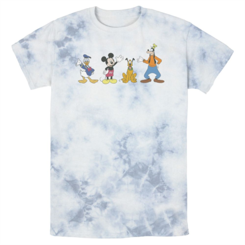 Licensed Character Mens Disney Mickey Mouse & Friends Line Up Waving Hello Wash Tee