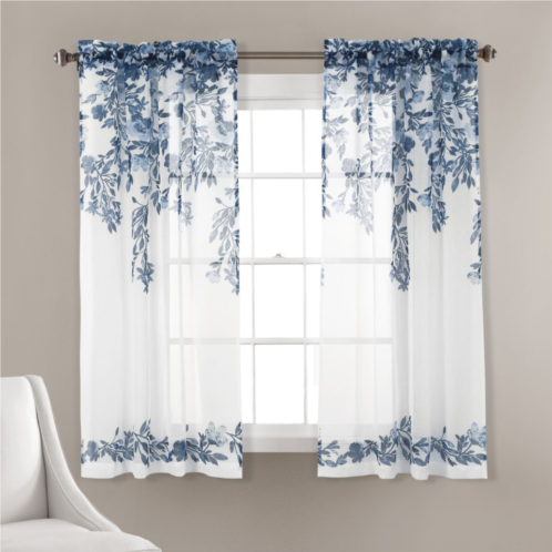 Lush Decor Tanisha 2-Piece Sheer Window Curtain Panel Set