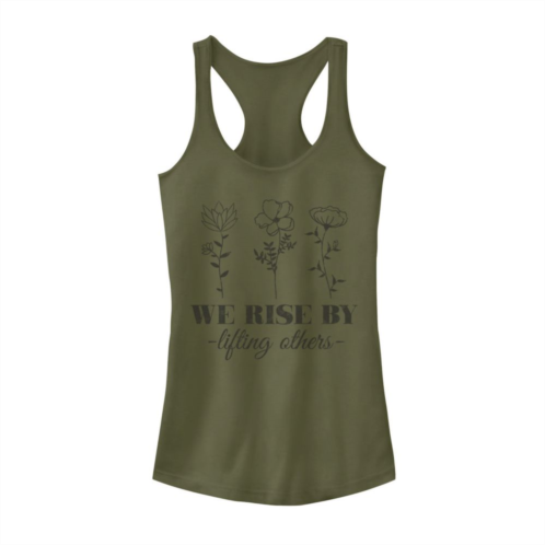 Licensed Character Juniors We Rise By Lifting Others Floral Stamp Tank Top