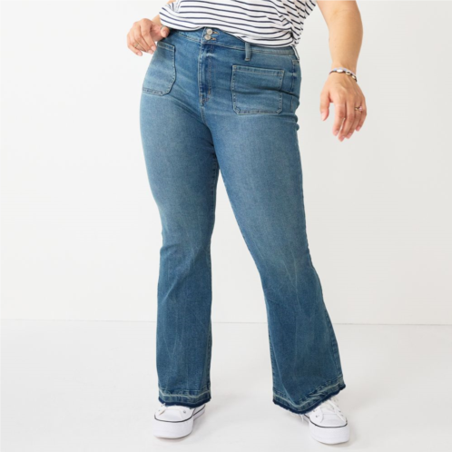 Juniors Plus Size SO High-Rise Flare Jeans