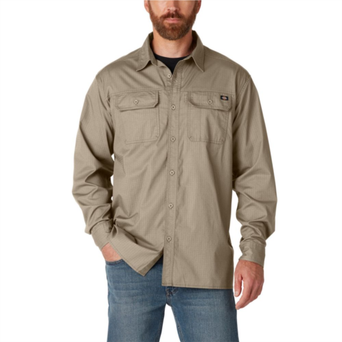 Mens Dickies FLEX Relaxed-Fit Ripstop Flannel Button-Down Shirt