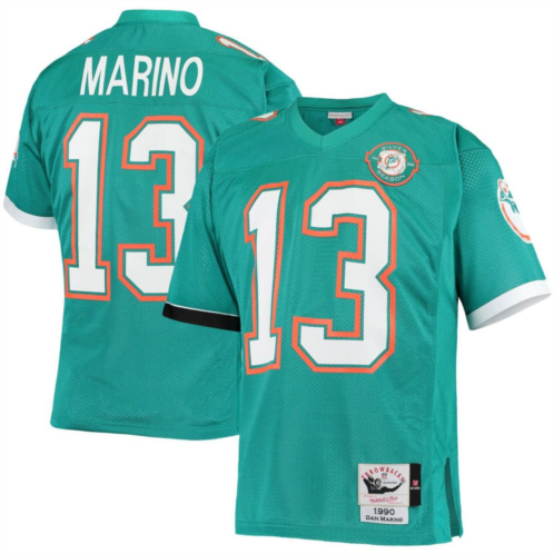 Unbranded Mens Mitchell & Ness Dan Marino Aqua Miami Dolphins 1990 Authentic Throwback Retired Player Jersey