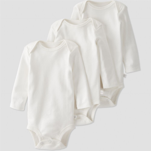 Baby Little Planet by Carters 3-Pack Organic Cotton Long-Sleeve Bodysuits