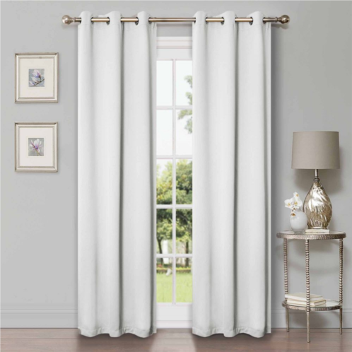 SUPERIOR Solid Insulated Thermal 2-Piece Blackout Grommet Window Curtain Panels