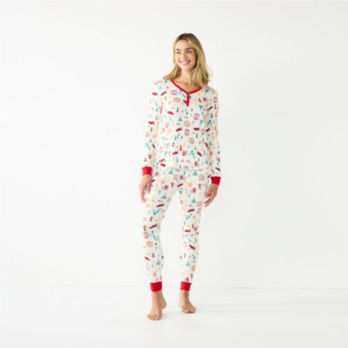 Petite LC Lauren Conrad Jammies For Your Families Holiday Village Pajama Set