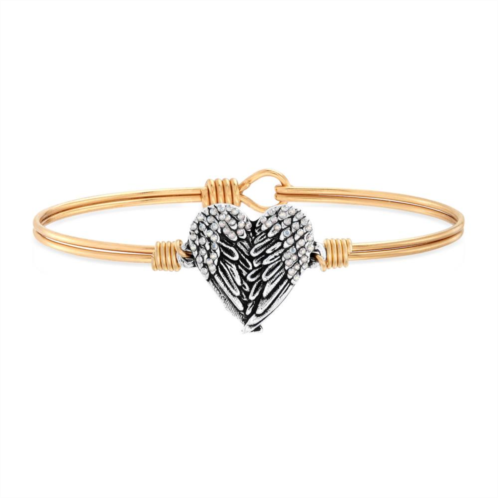 Luca + Danni Crystal Angel Wing Heart Bangle Bracelet