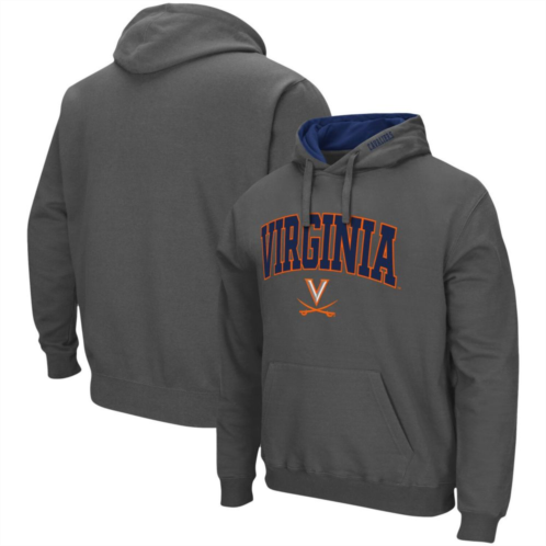 Mens Colosseum Charcoal Virginia Cavaliers Arch & Logo 3.0 Pullover Hoodie