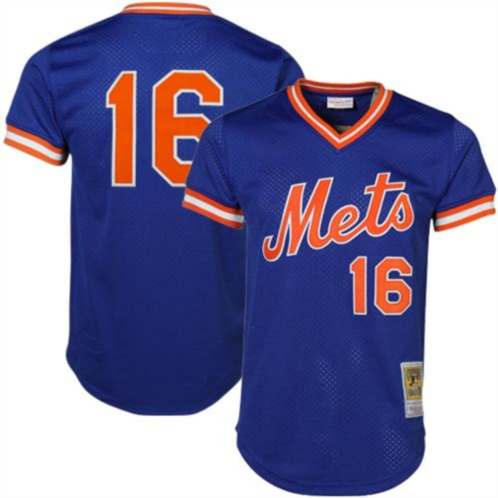 Unbranded Mens Mitchell & Ness Dwight Gooden Royal New York Mets Cooperstown Mesh Batting Practice Jersey