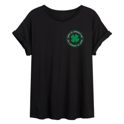 Licensed Character Juniors St. Patricks Day Flowy Tee