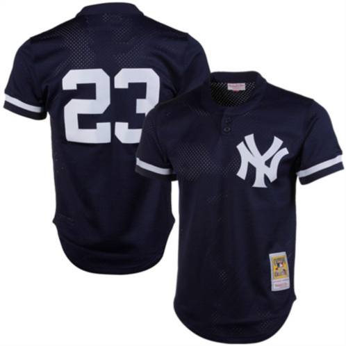 Unbranded Mens Mitchell & Ness Don Mattingly Navy New York Yankees 1995 Authentic Cooperstown Collection Mesh Batting Practice Jersey