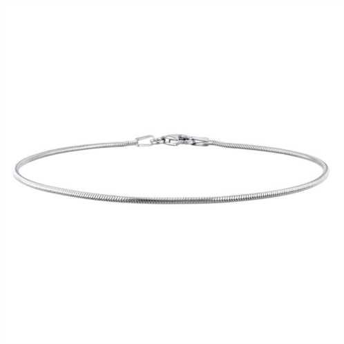 Stella Grace Sterling Silver 1.2 mm Snake Chain Anklet