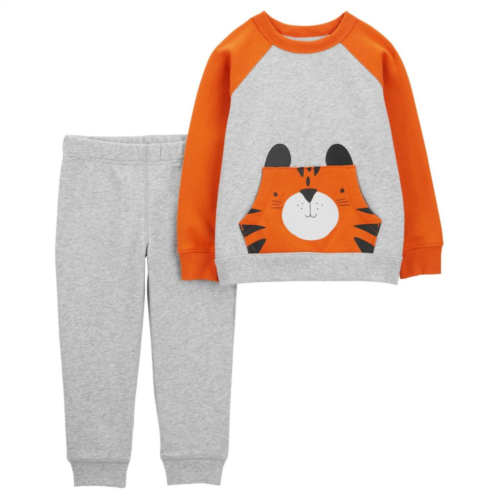 Baby Boy Carters Fleece Tiger Sweatshirt & Pants Set