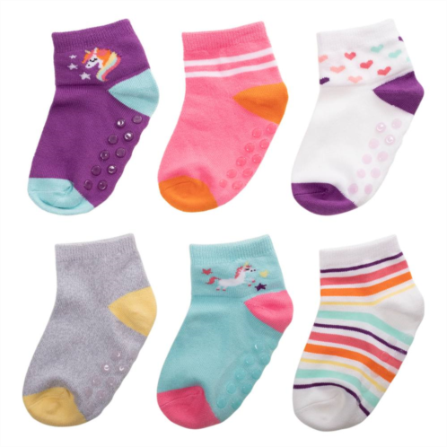Baby / Toddler Girl Jumping Beans 6-pack Low-Cut Softest Unicorn Socks