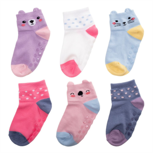 Baby / Toddler Girl Jumping Beans 6-pack Low-Cut Softest Animal Socks