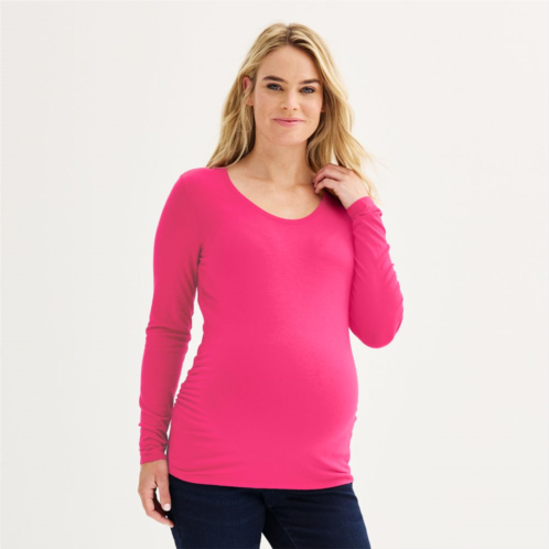 Maternity Sonoma Goods For Life Essential Scoopneck Long Sleeve Tee