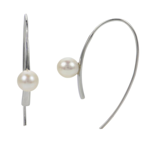 PearLustre by Imperial Sterling Silver Freshwater Cultured Pearl Large Threader Earrings