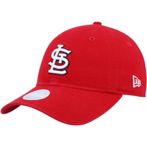 Womens New Era Red St. Louis Cardinals Team Logo Core Classic 9TWENTY Adjustable Hat
