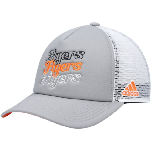 Womens adidas Gray/White Philadelphia Flyers Foam Trucker Snapback Hat
