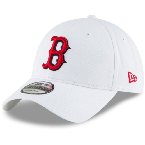 Mens New Era White Boston Red Sox Fashion Core Classic 9TWENTY Adjustable Hat