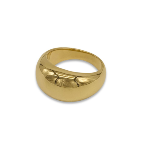 Adornia 14k Gold Plated Stainless Steel Dome Ring