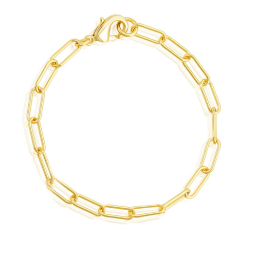Adornia 14k Gold Plated Paper Clip Chain Bracelet