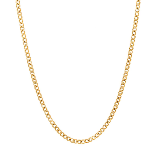 Adornia Stainless Steel 3mm Cuban Curb Chain Necklace