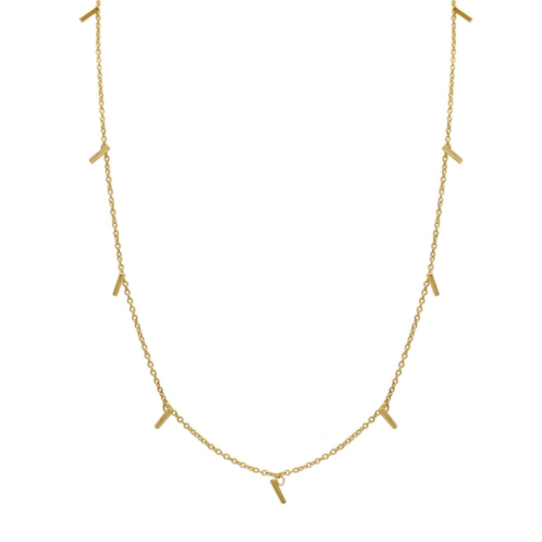 Adornia 14k Gold Plated Multi-Bar Necklace
