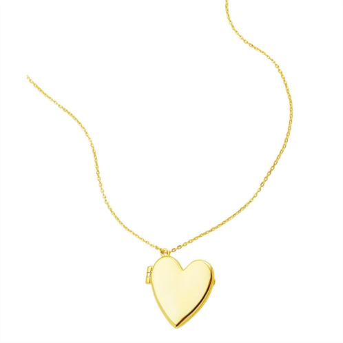 Adornia 14k Gold Plated Heart Locket Necklace