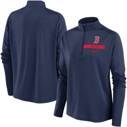 Nitro USA Womens Nike Navy Boston Red Sox Primetime Local Touch Pacer Quarter-Zip Top
