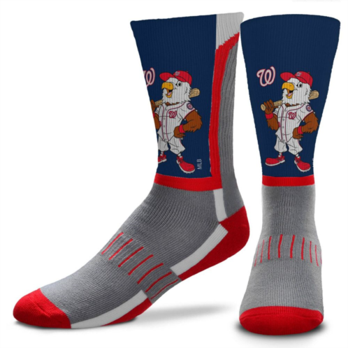Mens For Bare Feet Washington Nationals Mascot Snoop V-Curve Crew Socks