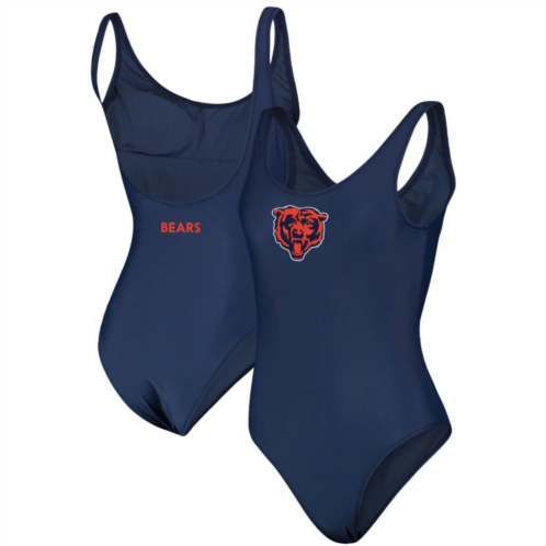 Womens G-III 4Her by Carl Banks Navy Chicago Bears Making Waves One-Piece Swimsuit
