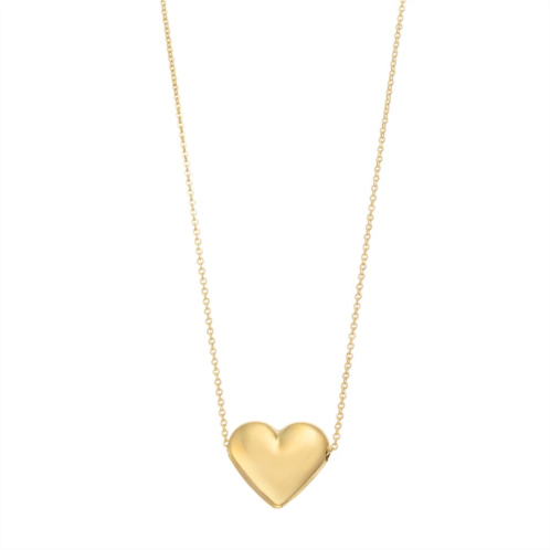 Au Naturale 14k Gold Puffed Heart Necklace