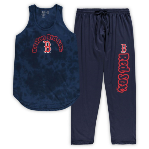 Unbranded Womens Concepts Sport Navy Boston Red Sox Plus Size Jersey Tank Top & Pants Sleep Set