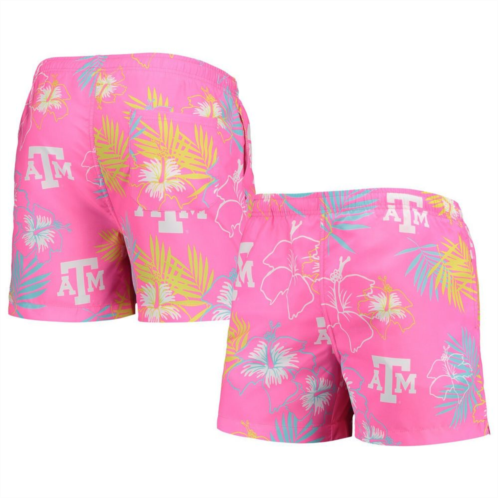 Unbranded Mens FOCO Pink Texas A&M Aggies Neon Floral Swim Trunks