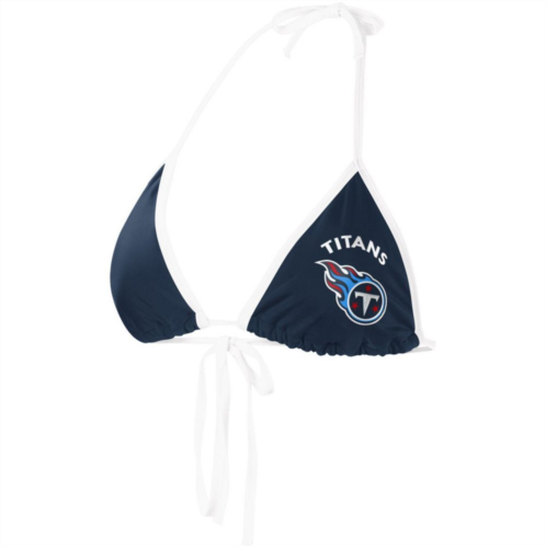 Womens G-III 4Her by Carl Banks Navy Tennessee Titans Perfect Match Bikini Top