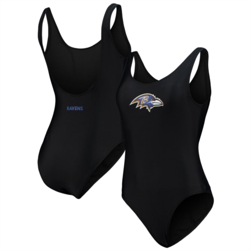 Womens G-III 4Her by Carl Banks Black Baltimore Ravens Making Waves One-Piece Swimsuit