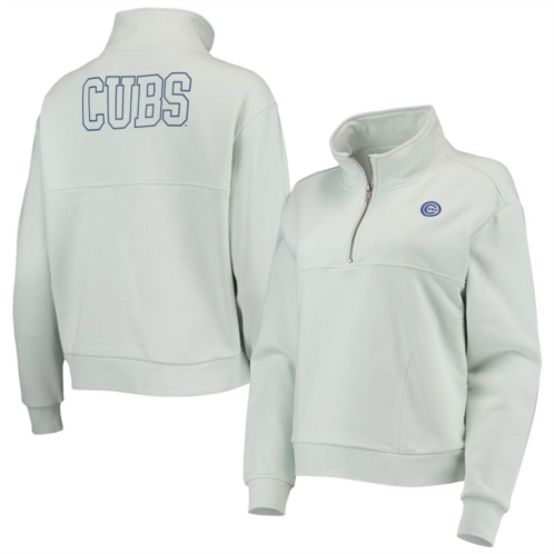 Unbranded Womens The Wild Collective Light Blue Chicago Cubs Two-Hit Quarter-Zip Pullover Top