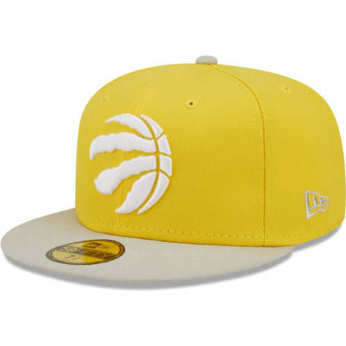 Mens New Era Yellow/Gray Toronto Raptors Color Pack 59FIFTY Fitted Hat