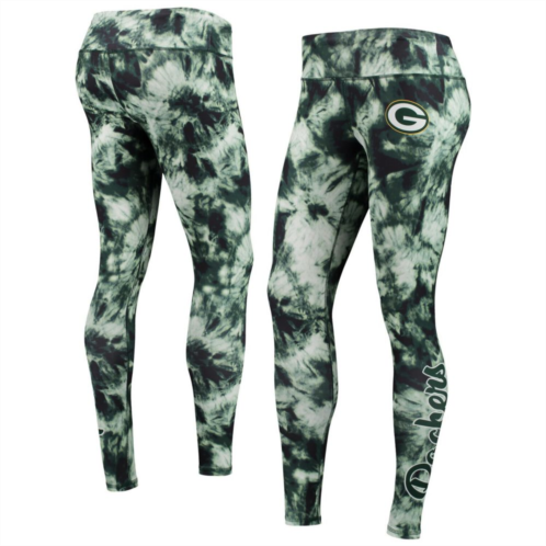 Womens FOCO Green Green Bay Packers Tie-Dye Leggings