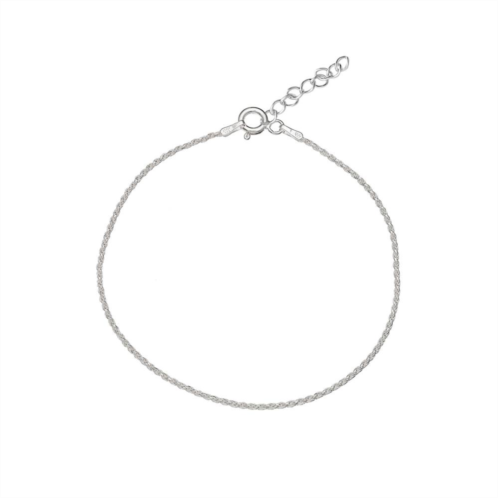 PRIMROSE Sterling Silver Rope Chain Anklet