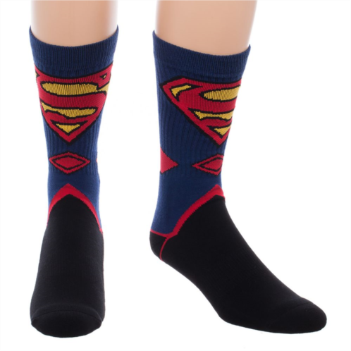 Licensed Character Mens DC Comics Rebirth Superman Knit Crew Socks