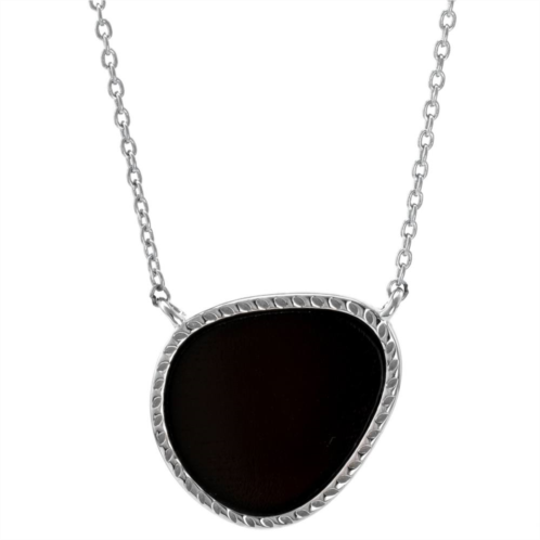 Gemistry Sterling Silver Black Onyx Pendant Necklace