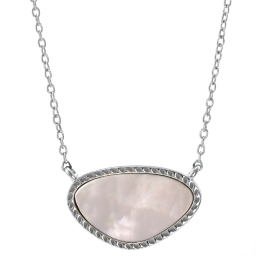Gemistry Sterling Silver Mother Of Pearl Pendant Necklace