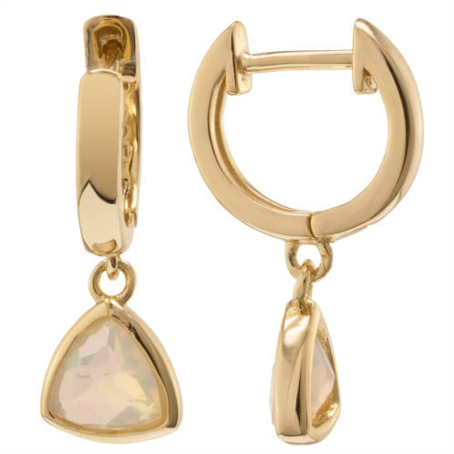 Gemistry 14k Gold Over Silver Opal Drop Earrings