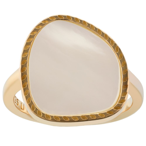 Gemistry 14k Gold Over Sterling Silver Mother-of-Pearl Ring