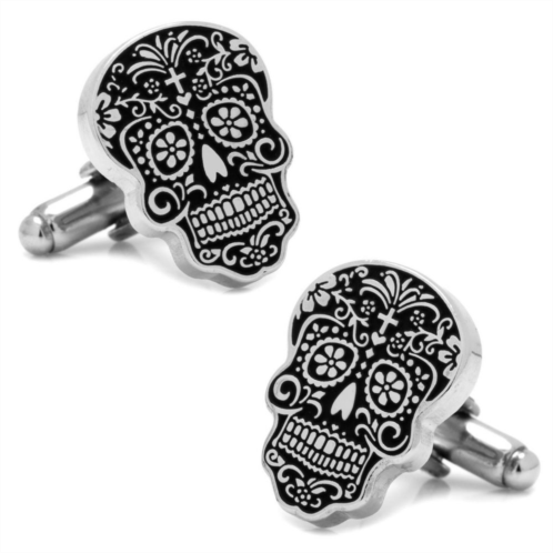 Mens Cuff Links, Inc. Silver Day of the Dead Cuff Links