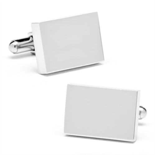 Mens Cuff Links, Inc. Stainless Steel Rectangle Infinity Engravable Cuff Links