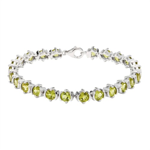 Unbranded Sterling Silver & Peridot Bracelet