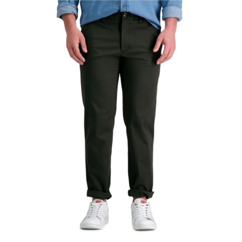 Mens Haggar Life Khaki Straight-Fit Comfort Chino Flat-Front Pants