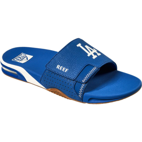 Mens REEF Los Angeles Dodgers Fanning Slide Sandals
